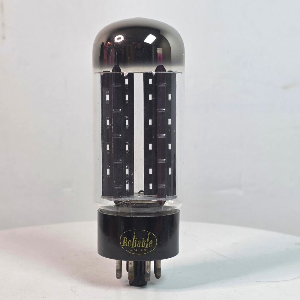 Reliable Vacuum Tube Black & Chrome AB/743 Vintage Electronics Component